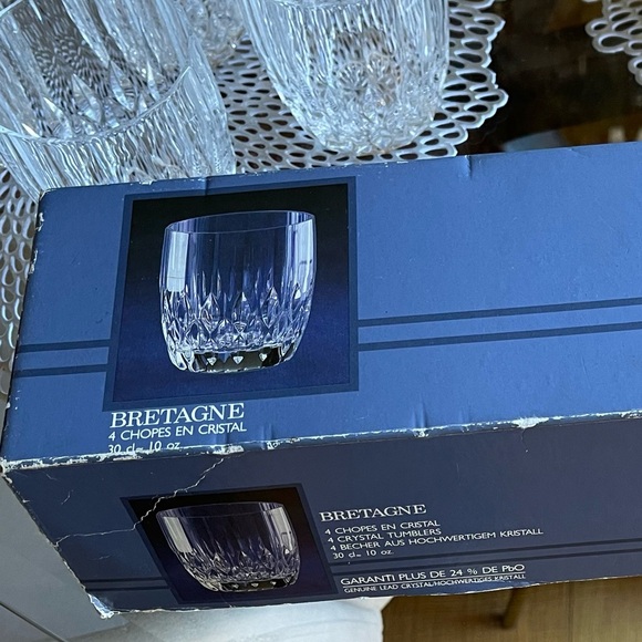 Vintage Set of 4 Crystal D'Arques Old Fashioned On the Rock Glasses - Picture 7 of 10